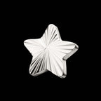 Corrugated Star Flatback Stud Earring / Nosering - Titanium