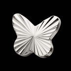 Corrugated Butterfly Flatback Stud Earring / Nosering - Titanium