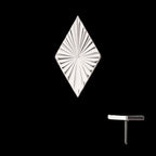 Corrugated Rhombus Flatback Stud Earring / Nosering - Titanium