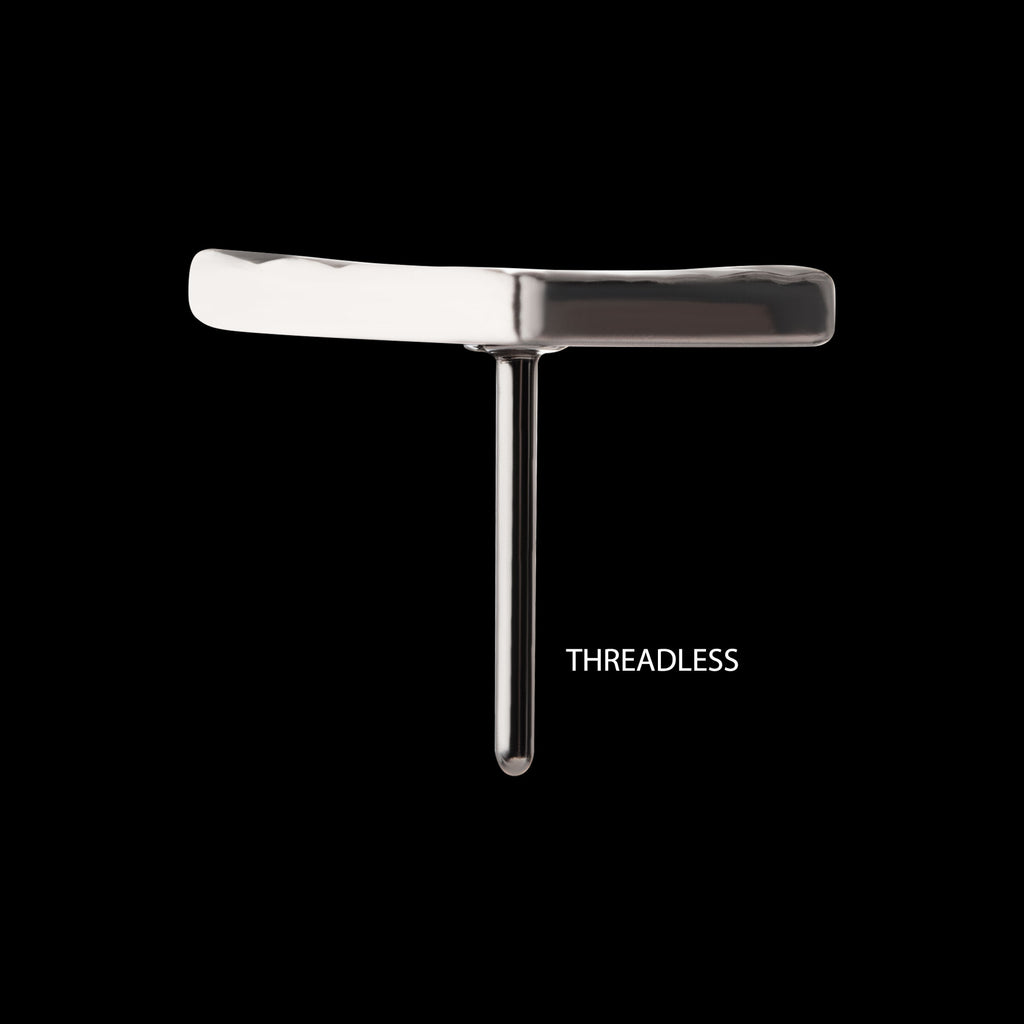 Corrugated Rhombus Flatback Stud Earring / Nosering - Titanium