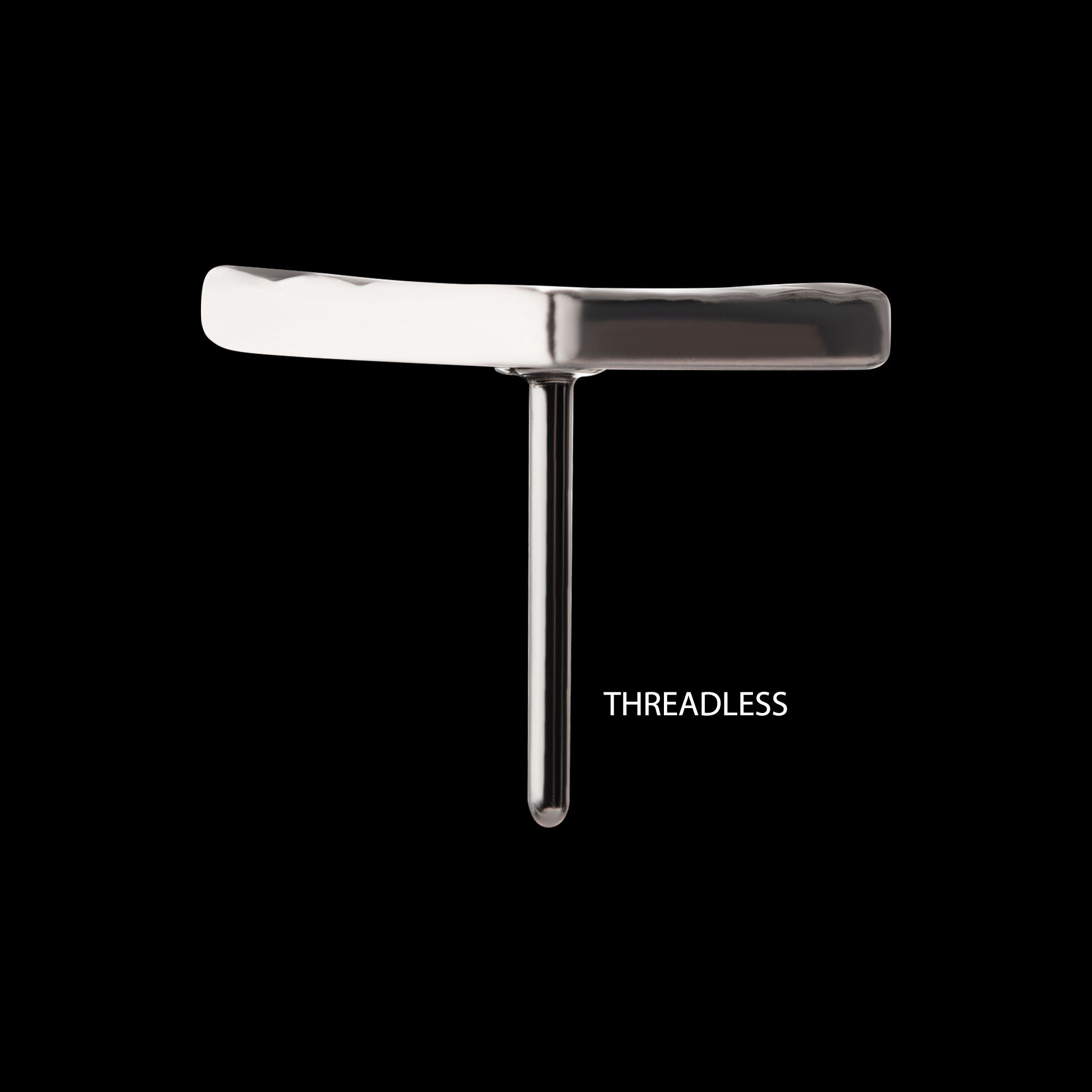 Corrugated Rhombus Flatback Stud Earring / Nosering - Titanium