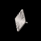 Corrugated Rhombus Flatback Stud Earring / Nosering - Titanium
