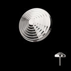 Tiered Dome Disk Flatback Stud Earring / Nosering - Titanium