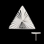 Corrugated Triangle Flatback Stud Earring / Nosering - Titanium