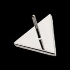 Corrugated Triangle Flatback Stud Earring / Nosering - Titanium