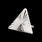 Corrugated Triangle Flatback Stud Earring / Nosering - Titanium