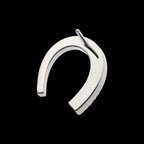 Paved Round CZ Horseshoe Shape Flatback Stud Earring / Nosering - CZ in Titanium