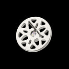 Bezel Set Gem Flower Mandala Flatback Stud Earring / Nosering - Gem in Titanium