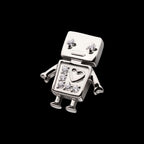 Prong Set Gem Robot Flatback Stud Earring / Nosering - Gem in Titanium