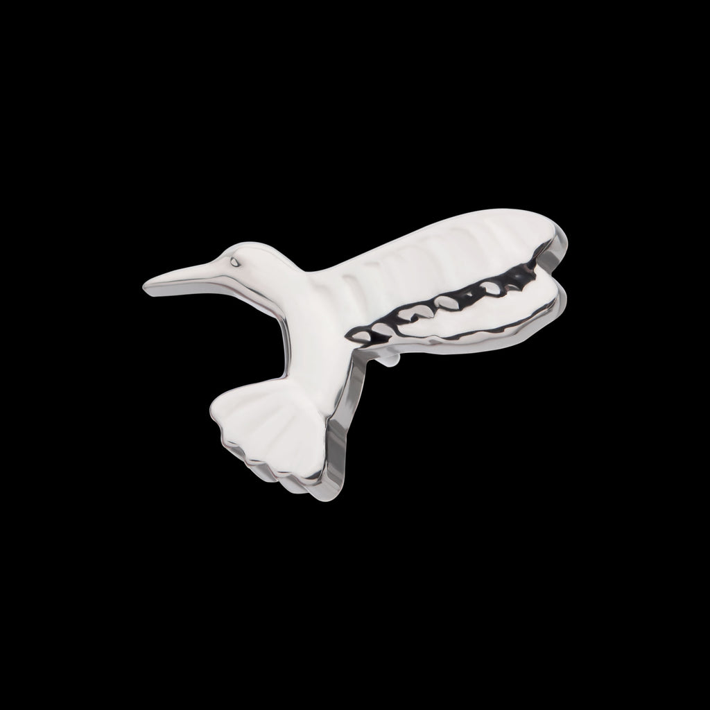 Hummingbird Flatback Stud Earring / Nosering - Titanium