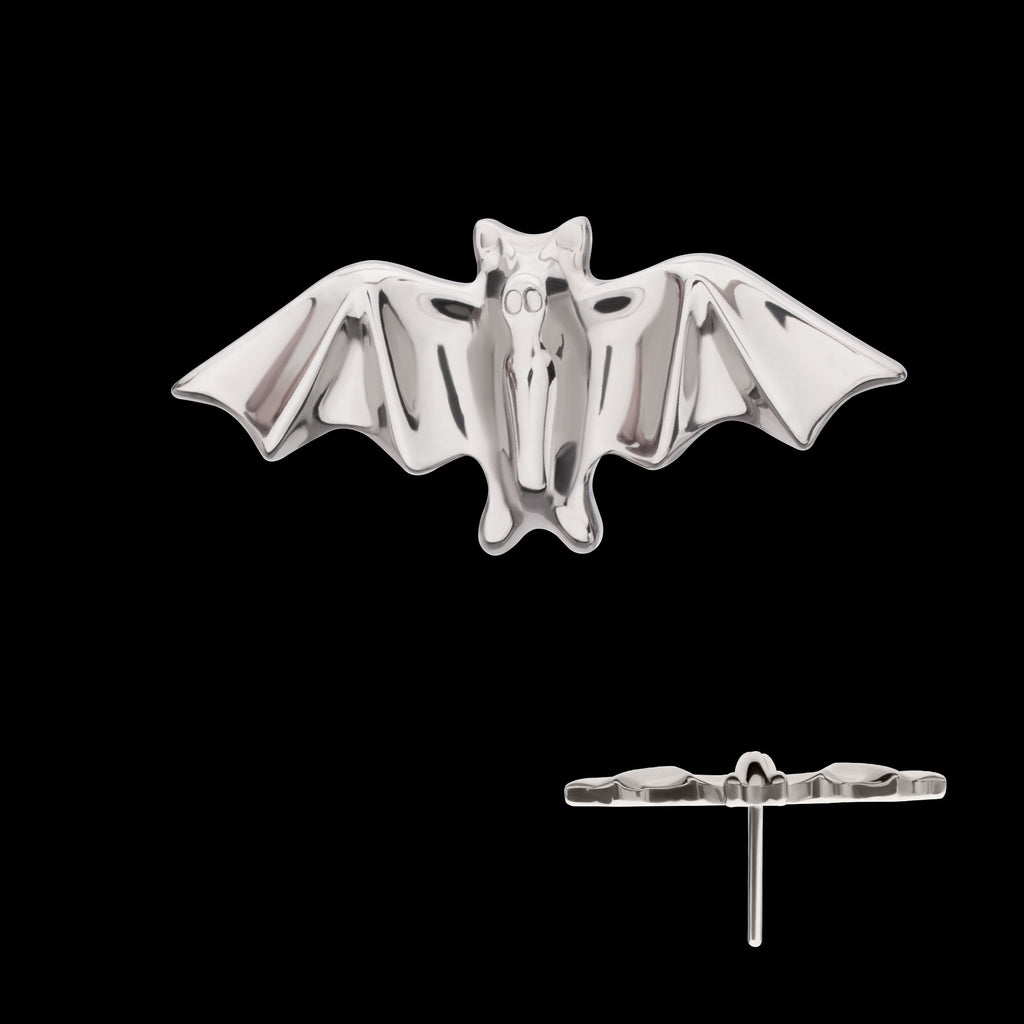 Flying Bat Flatback Stud Earring / Nosering - Titanium