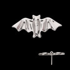 Flying Bat Flatback Stud Earring / Nosering - Titanium