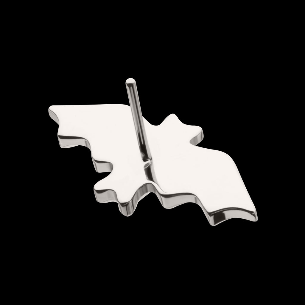 Flying Bat Flatback Stud Earring / Nosering - Titanium