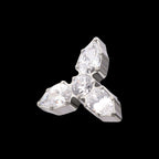 Teardrop Gem Trinity Flatback Stud Earring / Nosering - Gem in Titanium