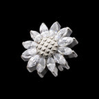 Prong Set Marquise Gem Sunflower Flatback Stud Earring / Nosering - Gem in Titanium