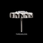 Daisy Flower Prong-Set Gem Threadless Earring / Nosering – Titanium