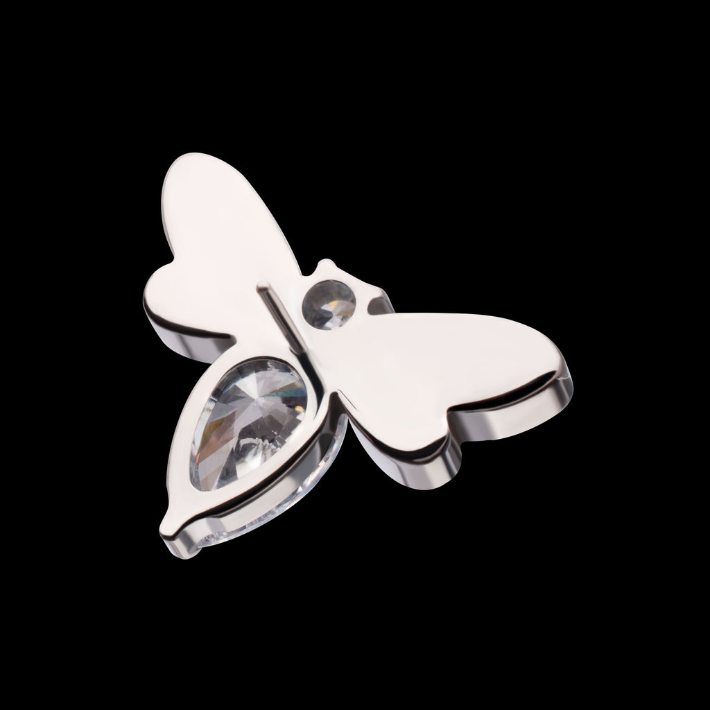 Multi Gem Bee Flatback Stud Earring / Nosering - Gem in Titanium