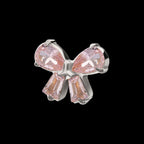 Bow with Prong Set Marquise & Baguette Gem Flatback Stud Earring / Nosering - Gem in Titanium