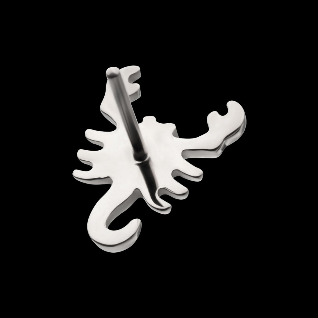 Low-Profile 3D Scorpion Threadless Earring / Nosering – Titanium