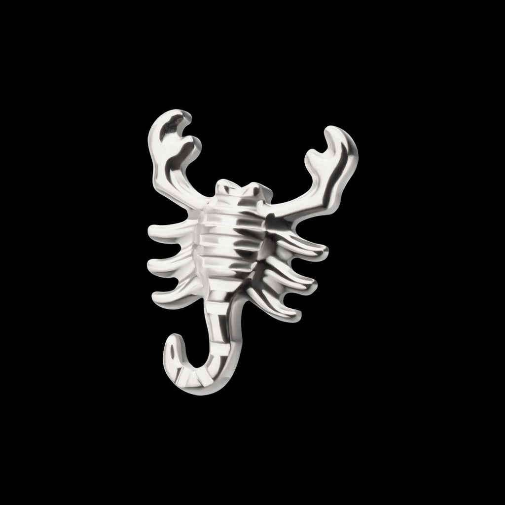 Low-Profile 3D Scorpion Threadless Earring / Nosering – Titanium