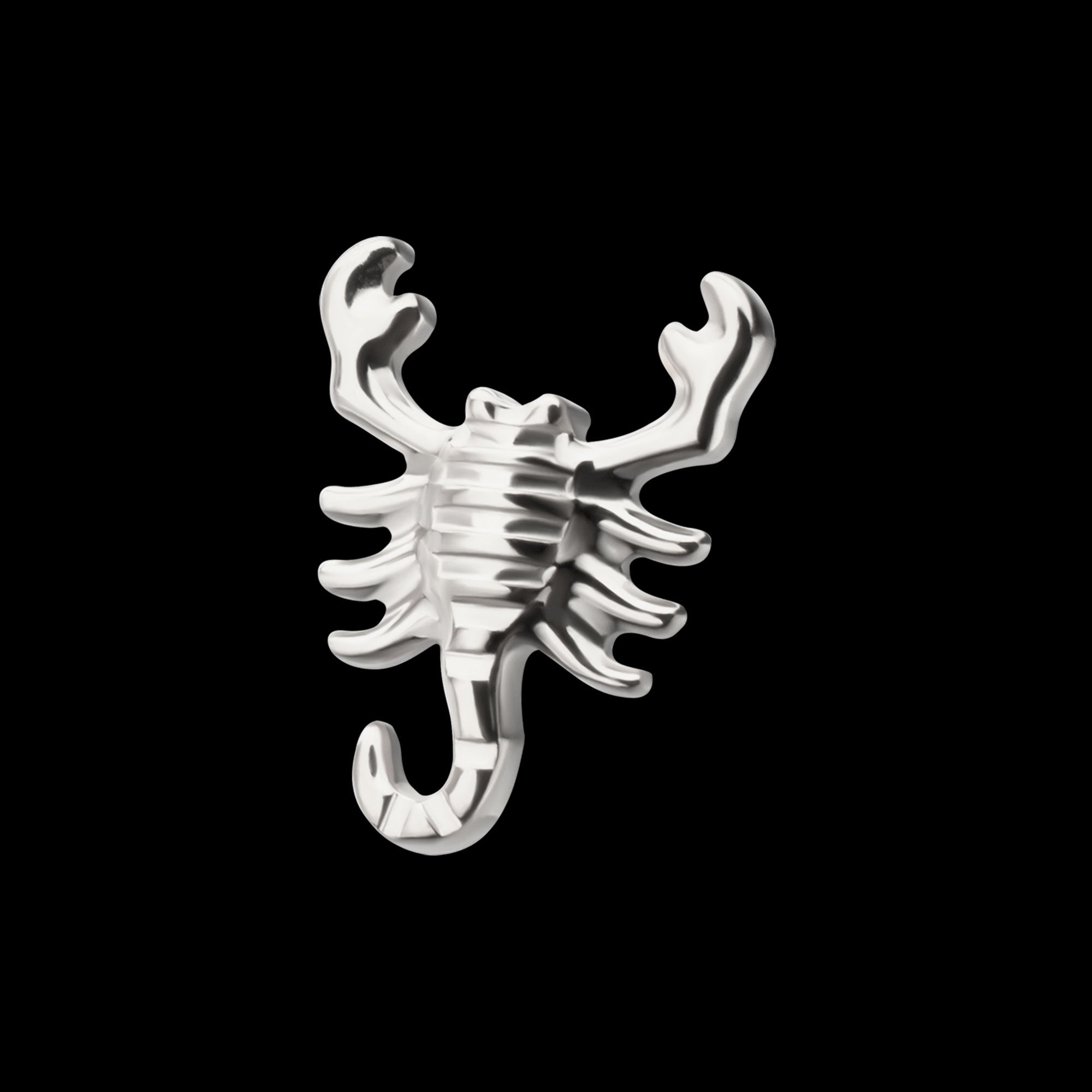 Low-Profile 3D Scorpion Threadless Earring / Nosering – Titanium
