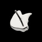 Low-Profile 3D Cat's Head Threadless Earring / Nosering – Titanium