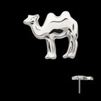 Low-Profile 3D Camel Threadless Earring / Nosering – Titanium
