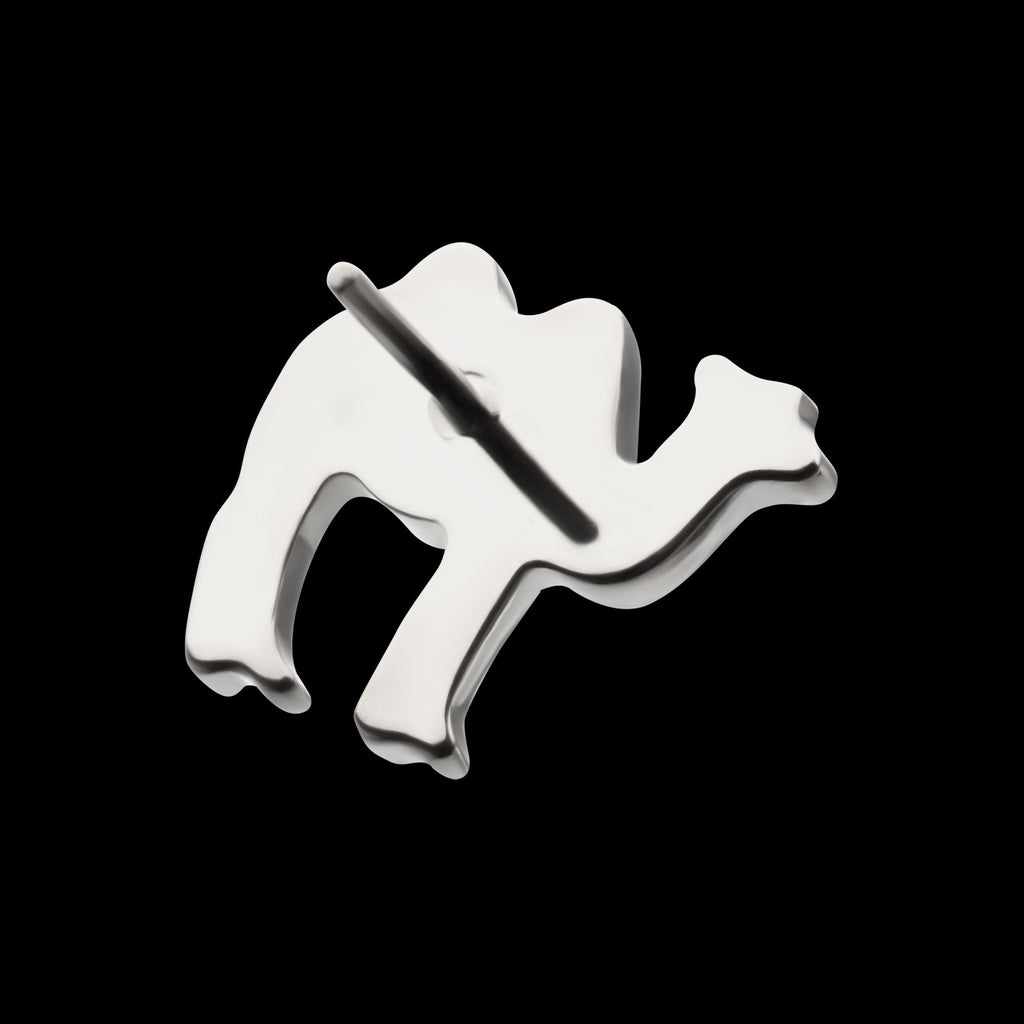 Low-Profile 3D Camel Threadless Earring / Nosering – Titanium