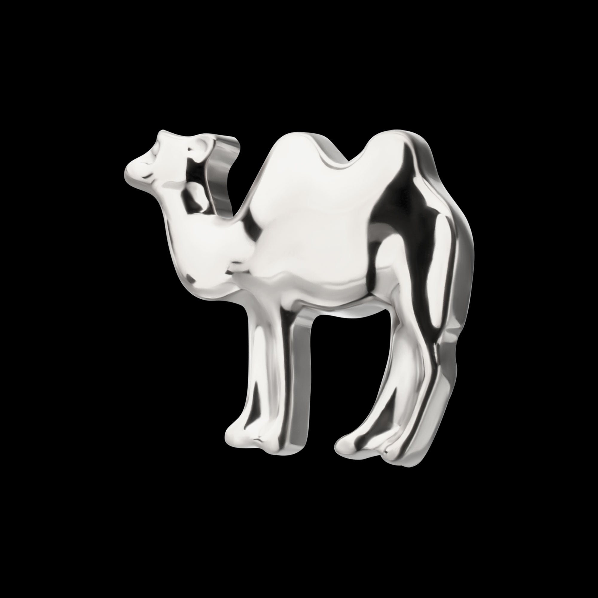Low-Profile 3D Camel Threadless Earring / Nosering – Titanium