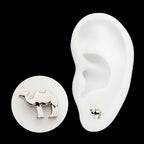 Low-Profile 3D Camel Threadless Earring / Nosering – Titanium