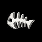 Low-Profile 3D Fishbone Threadless Earring / Nosering – Titanium