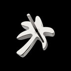 3D Palm Tree Prong-Set Gem Low-Profile Threadless Earring / Nosering – Titanium