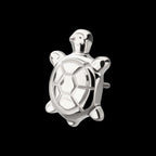 Low-Profile 3D Corrugated Land Turtle Threadless Earring / Nosering – Titanium