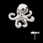 Low-Profile 3D Octopus Threadless Earring / Nosering – Titanium