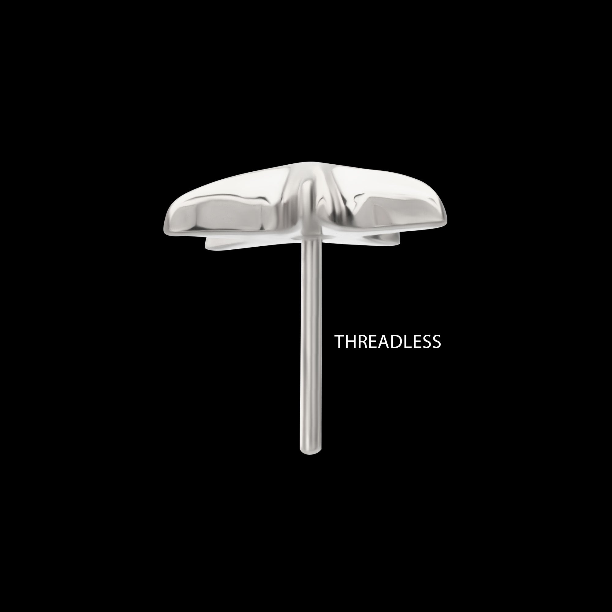Low-Profile 3D Starfish Threadless Earring / Nosering – Titanium