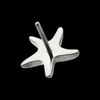 Low-Profile 3D Starfish Threadless Earring / Nosering – Titanium