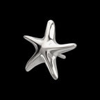 Low-Profile 3D Starfish Threadless Earring / Nosering – Titanium