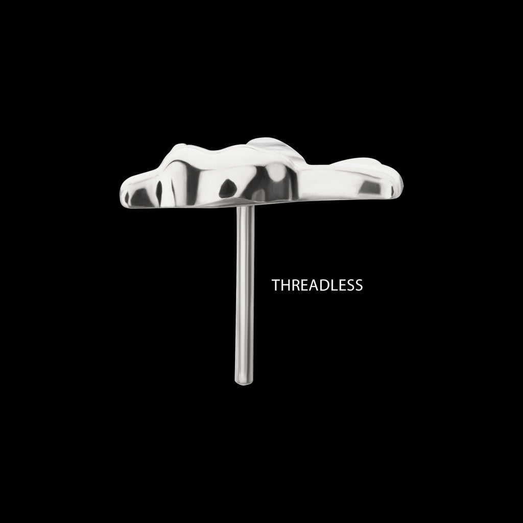 Low-Profile 3D Hummingbird Threadless Earring / Nosering – Titanium