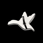Low-Profile 3D Hummingbird Threadless Earring / Nosering – Titanium