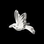 Low-Profile 3D Hummingbird Threadless Earring / Nosering – Titanium
