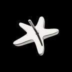 3D Starfish Prong-Set Gem Low-Profile Threadless Earring / Nosering – Titanium