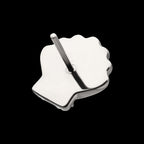 Low-Profile 3D Shell with Prong-Set Gem Threadless Earring / Nosering – Titanium
