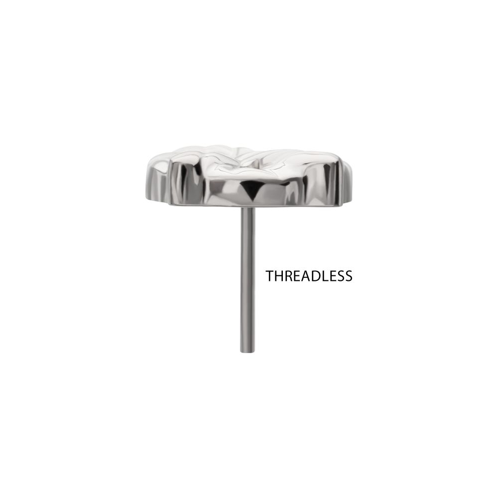 Twisted Pretzel Threadless Earring / Nosering Top – Titanium