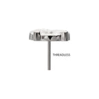 Twisted Pretzel Threadless Earring / Nosering Top – Titanium