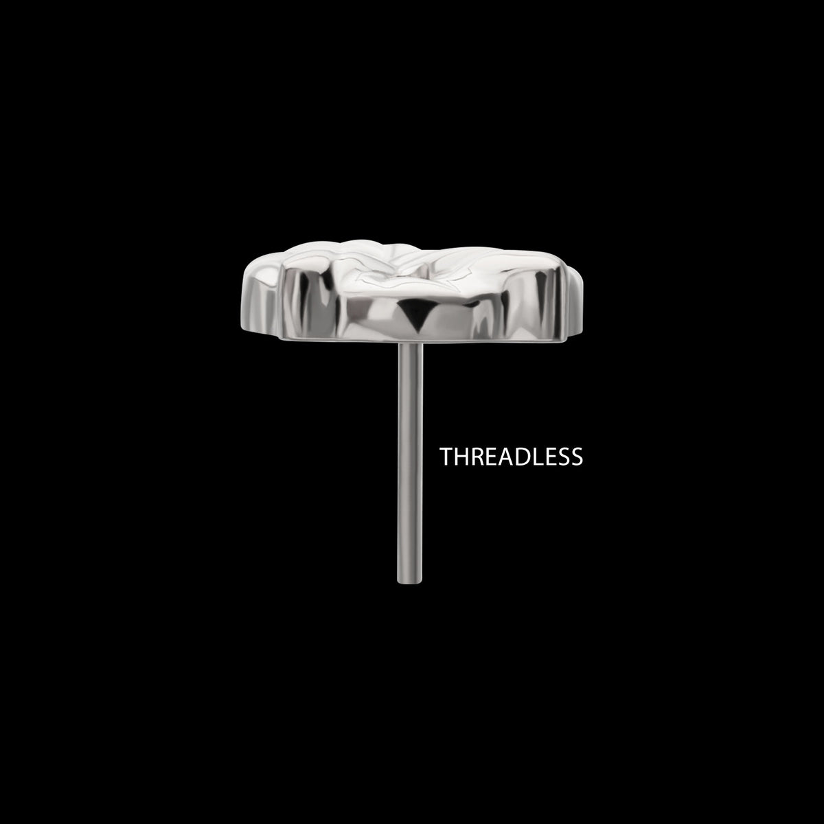 Twisted Pretzel Threadless Earring / Nosering Top – Titanium