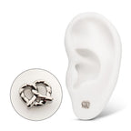 Twisted Pretzel Threadless Earring / Nosering Top – Titanium