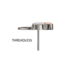 Prong-Set Multi-Gem Ice Cream with Cone Threadless Earring / Nosering – Titanium