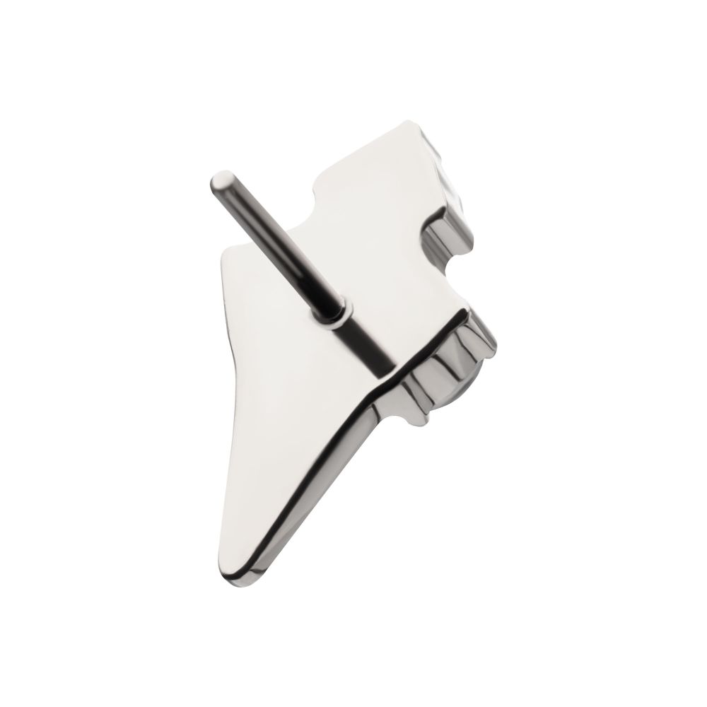 Prong-Set Multi-Gem Ice Cream with Cone Threadless Earring / Nosering – Titanium
