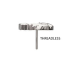 Pave Gem Ramen Threadless Earring / Nosering – Titanium