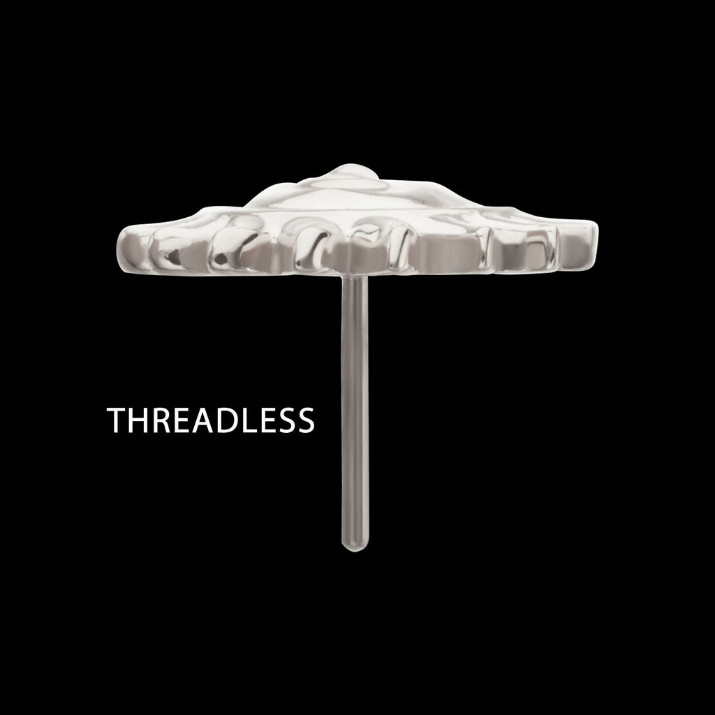 Sun Face Threadless Earring / Nosering – Titanium